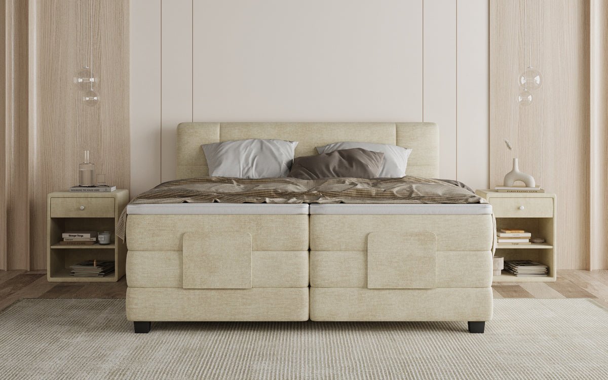 Boxspringbett Noela Samt elektrisch verstellbar
