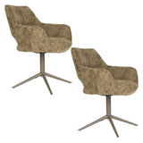 Esszimmerstuhl Merel 2er-Set – aus Polyester in Grün