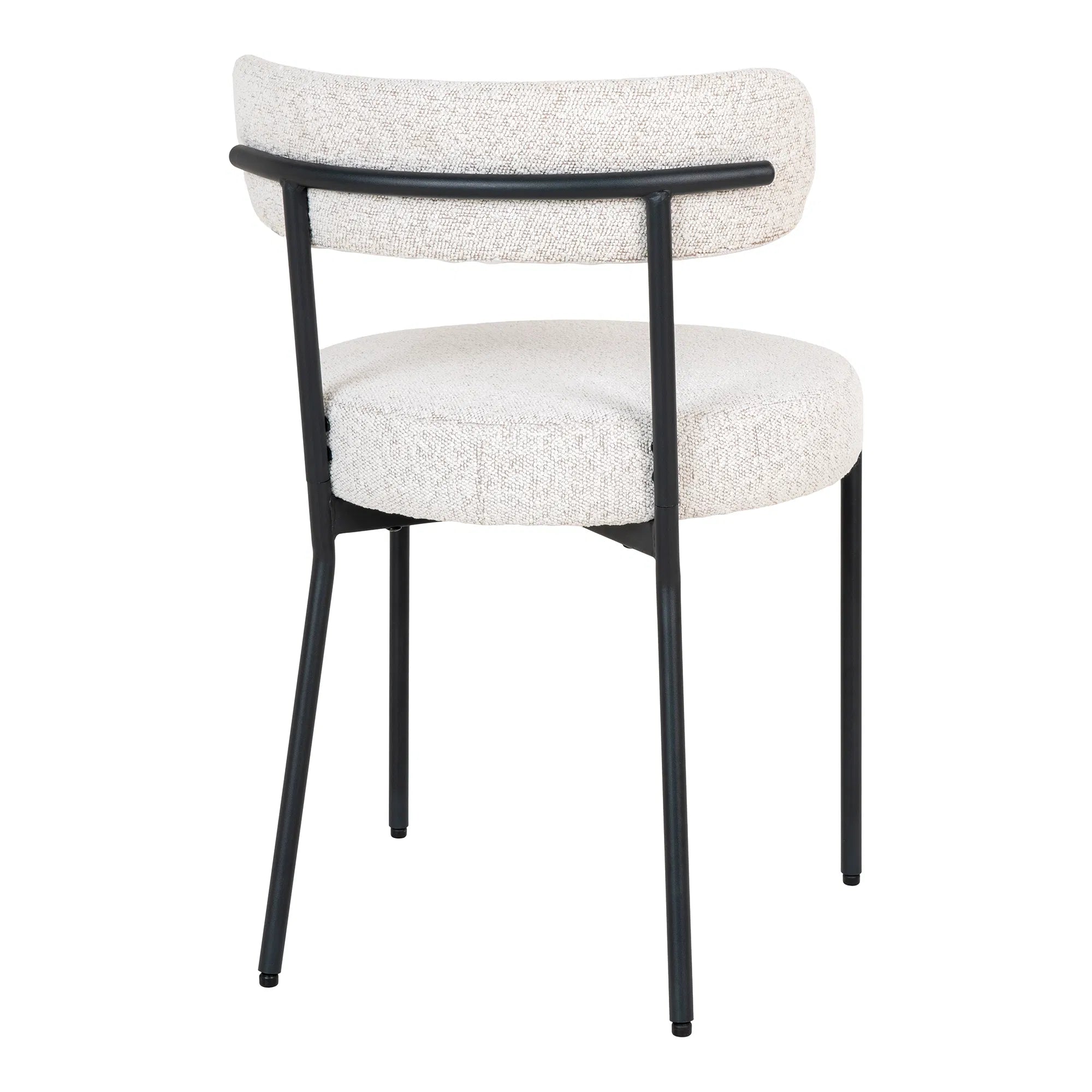 2er Set - Designer Stuhl Siena Bouclé Weiß
