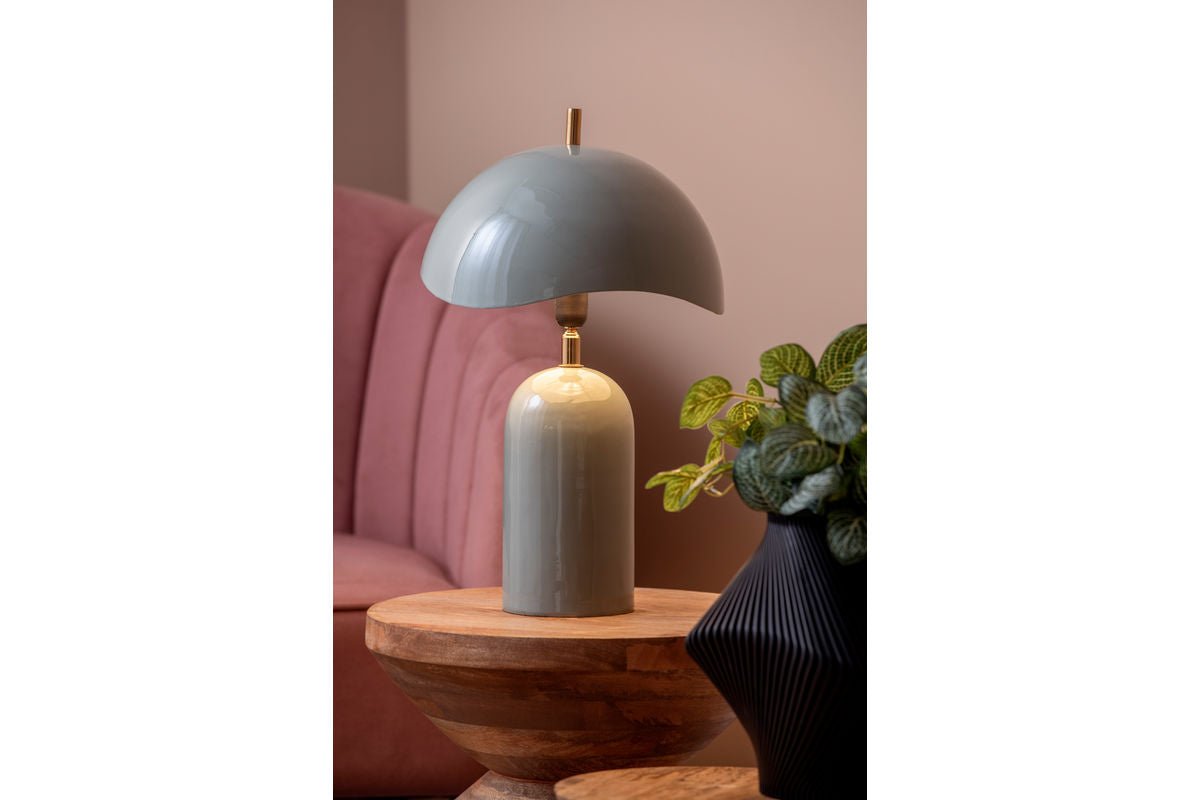 Tischlampe Madeira - Designleuchte aus Eisen mit Wellenschirm