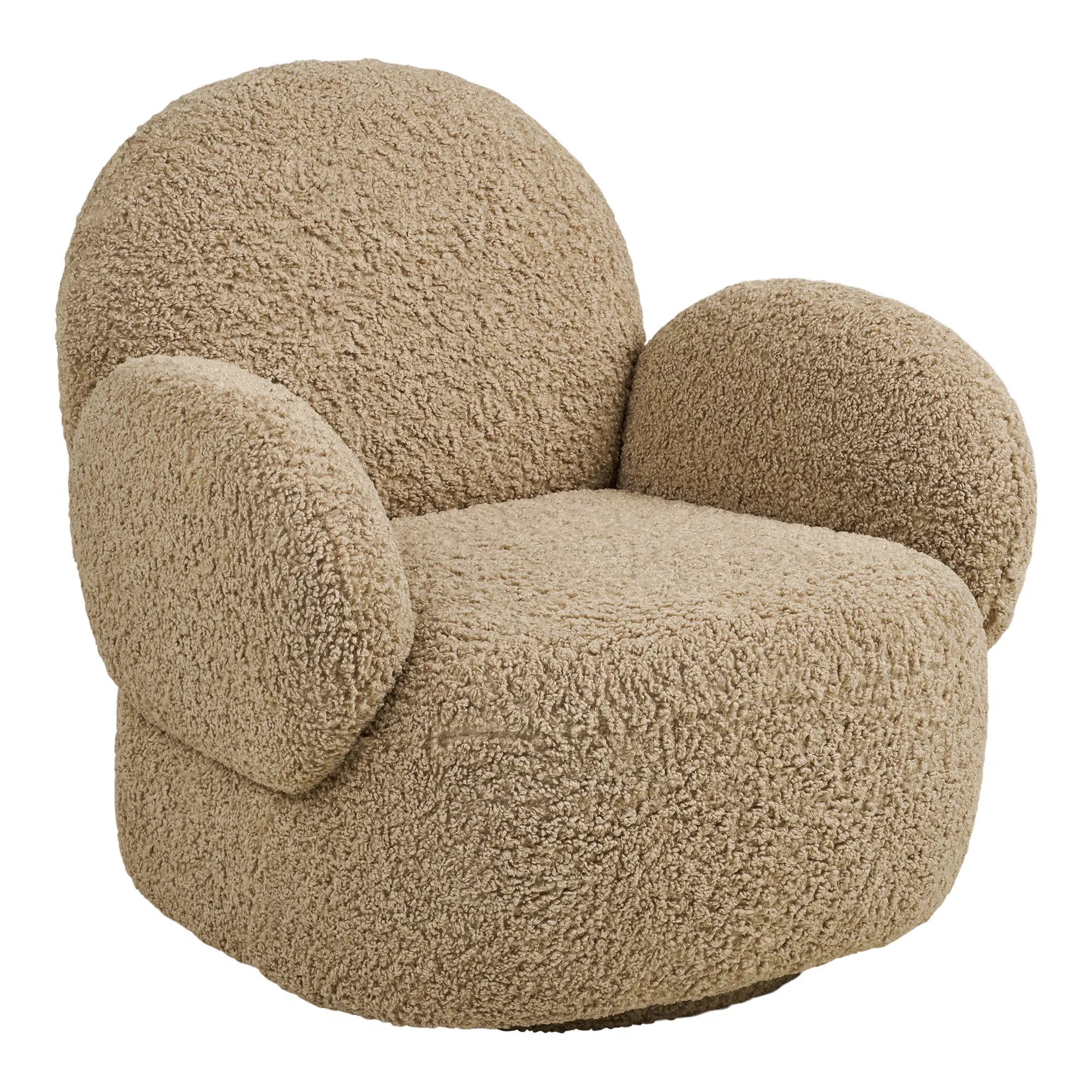 Lounge Sessel Alvenia - kuscheligen Bouclé-Look