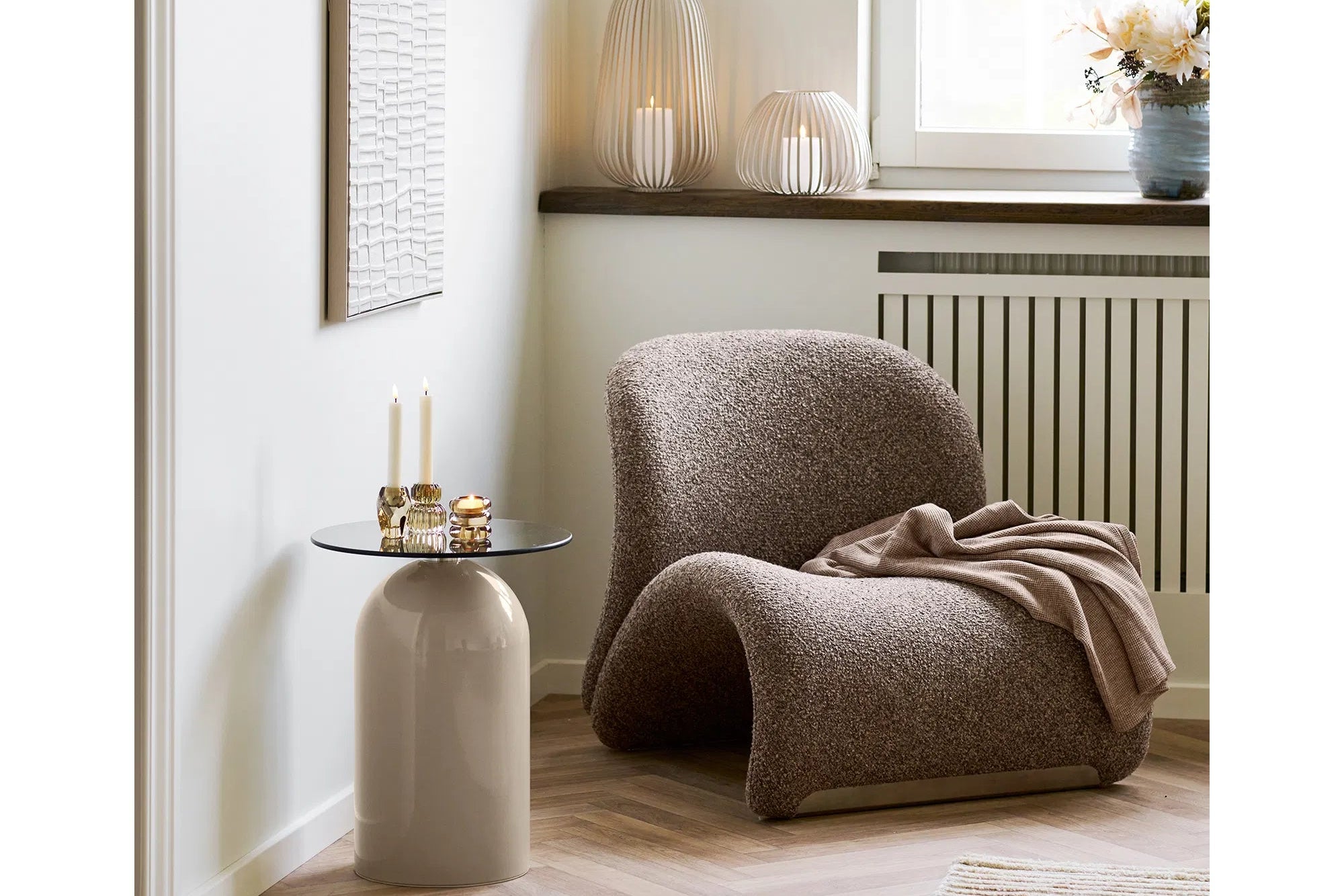 Lounge Sessel Eirvona - kuscheliger brauner Look