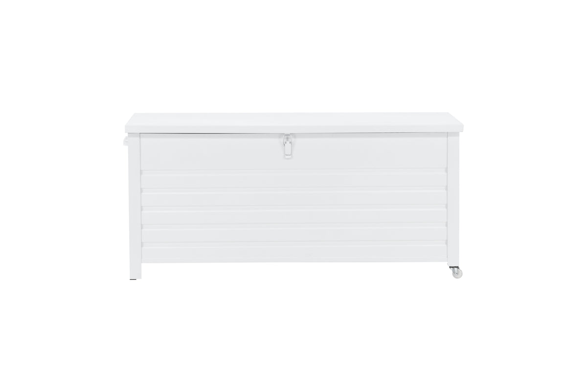 Garten Kissenbox Erika - Aus weißem Aluminium