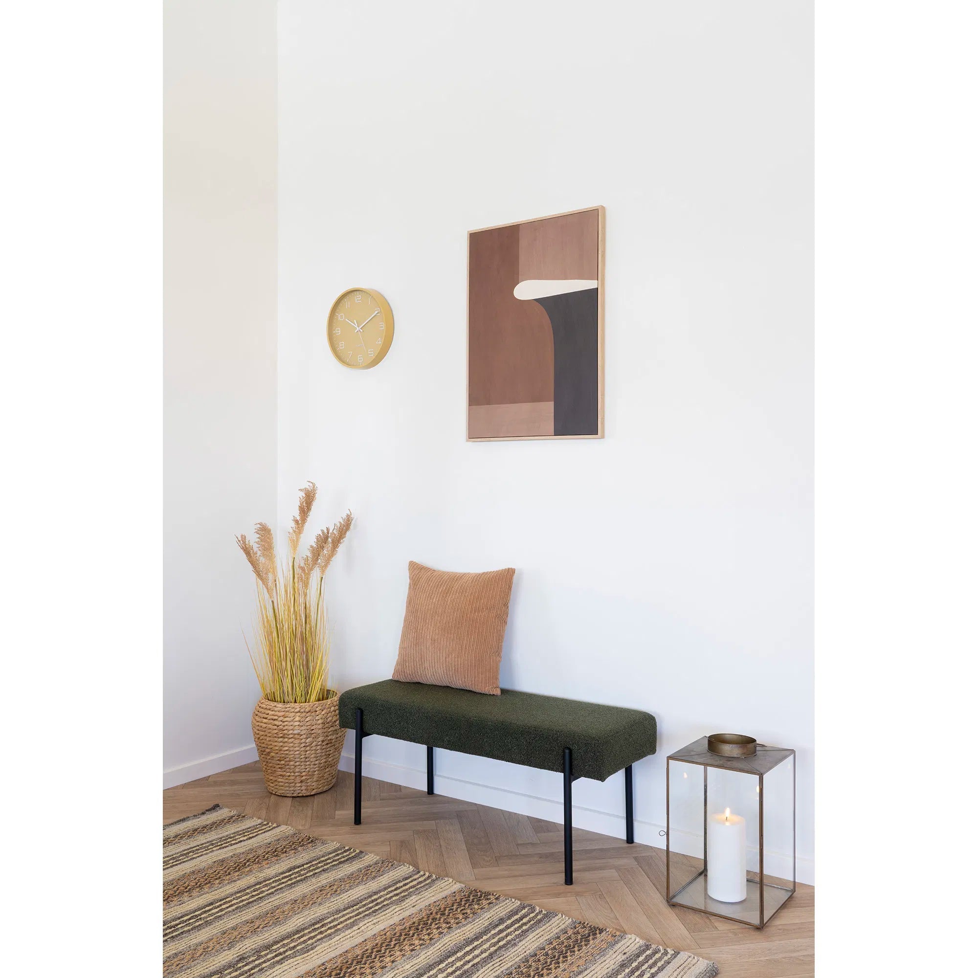 Sitzbank Lenny Bouclé mit Metallbeinen