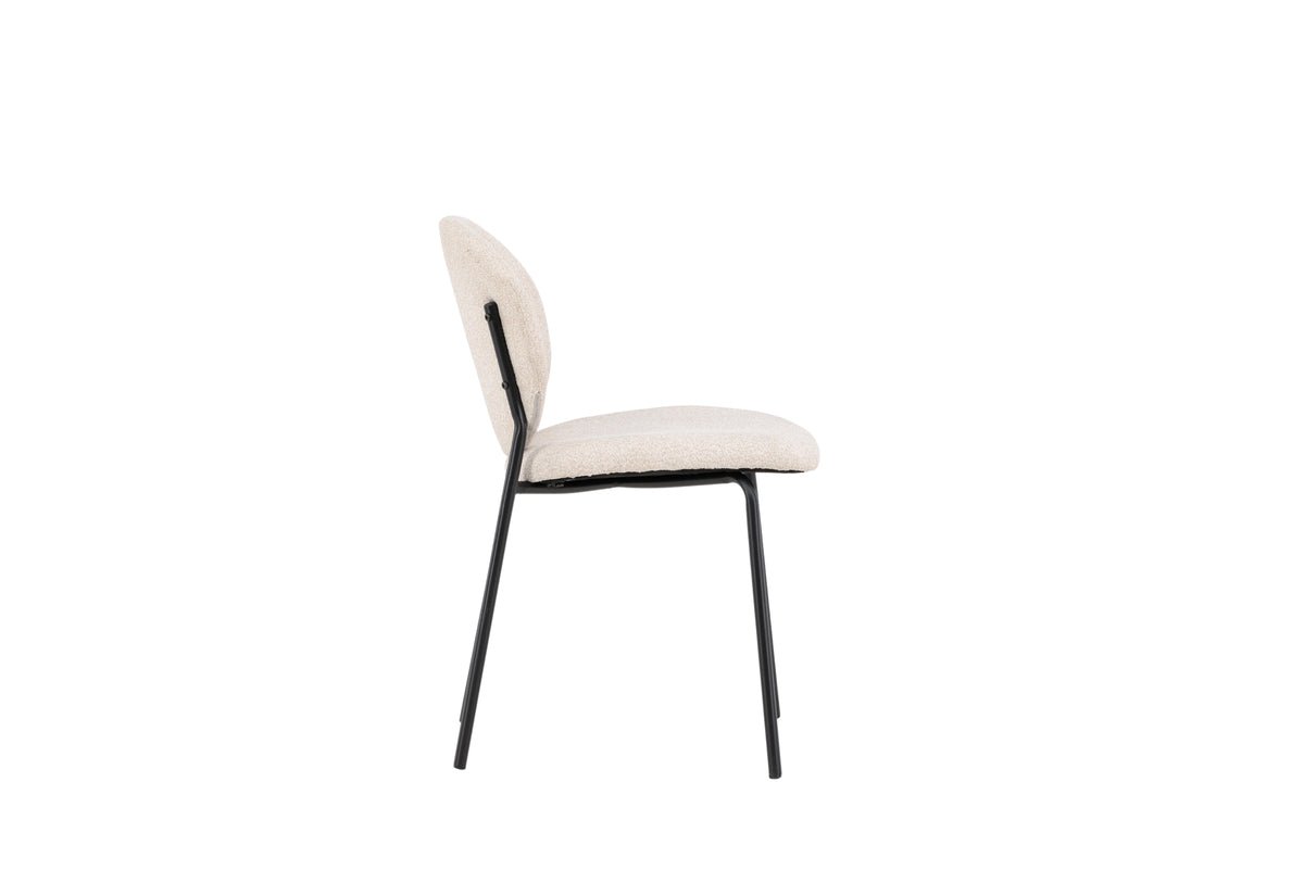 2er Set - Stuhl Opal mit beigen Leinenbezug