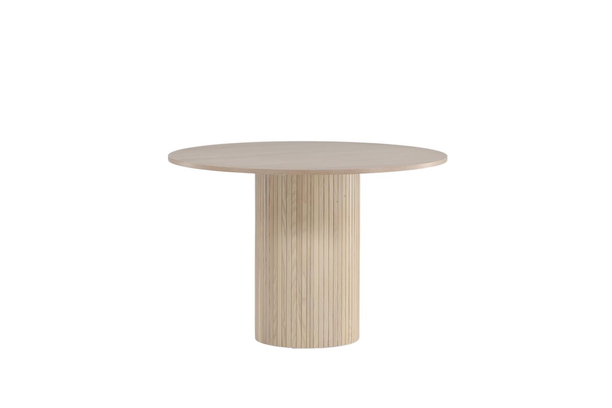Esstisch Nuvani - mit robusten Gestell im gerippten Design