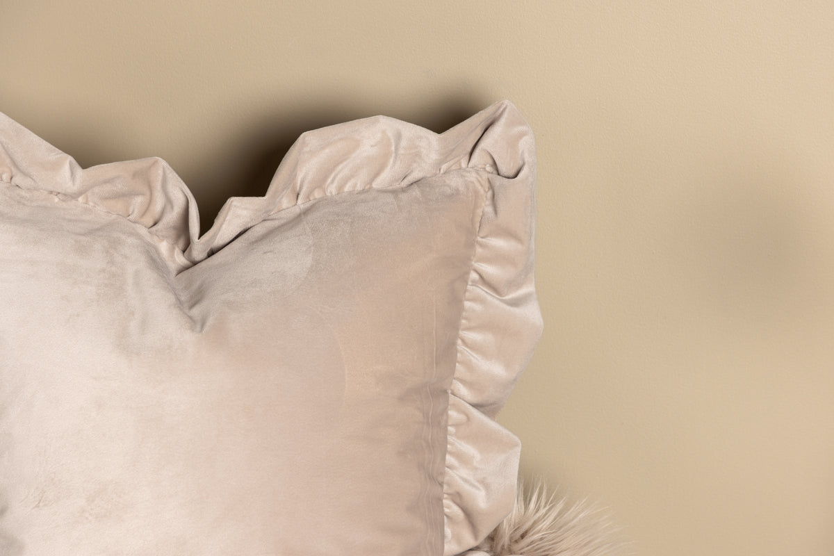 Kissenbezug Essence - 50x50 cm in Beige, Rosa und Weiß