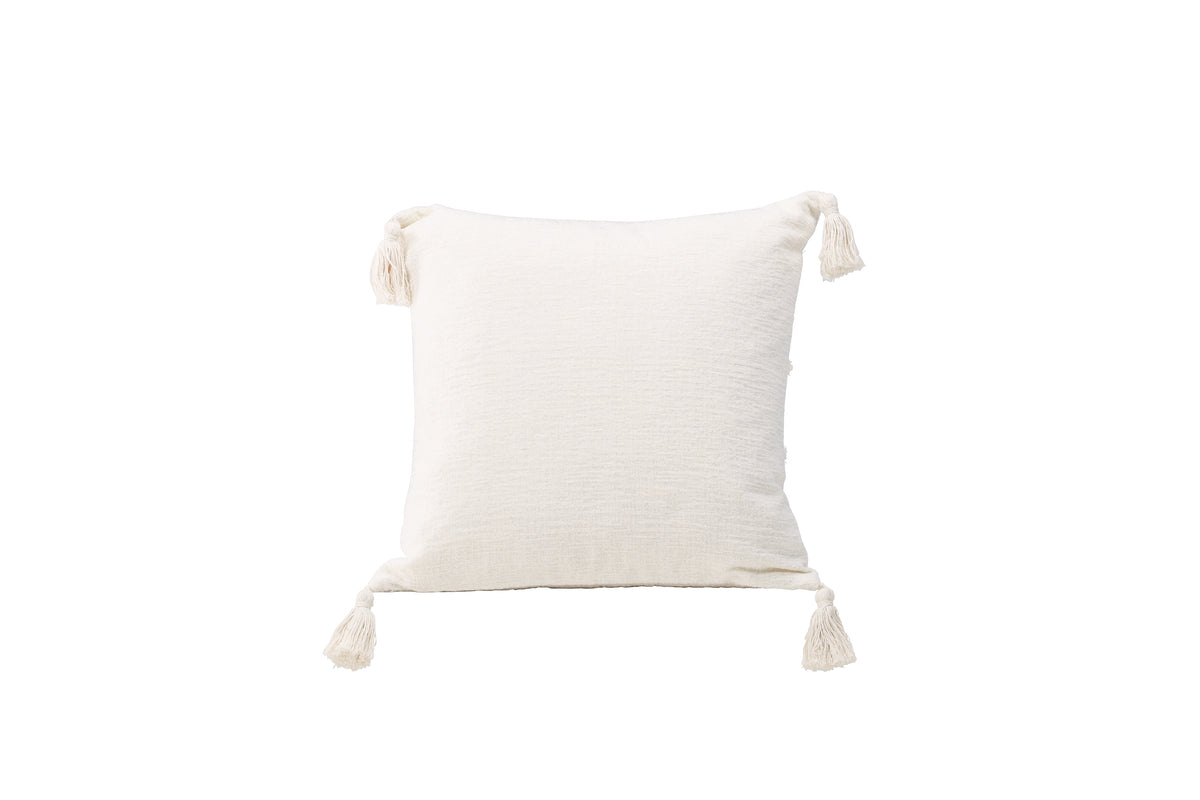 Kissenbezug Flower - weiß mit grünen Punkten in zwei verschiedenen Größen