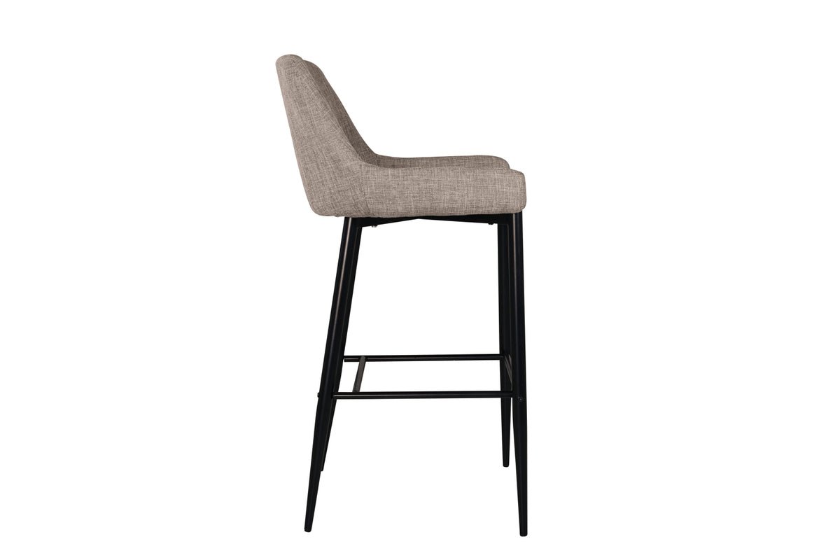 2er Set - Barhocker Leonardo in Samt Schwarz oder Beige