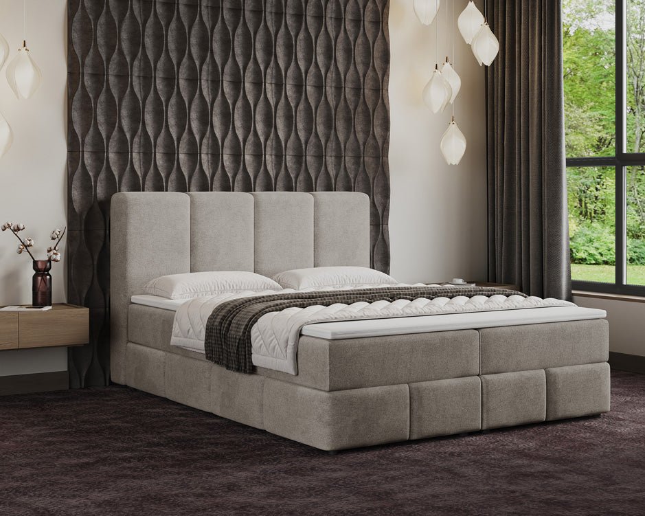 Boxspringbett Venedig Samt mit Stauraum