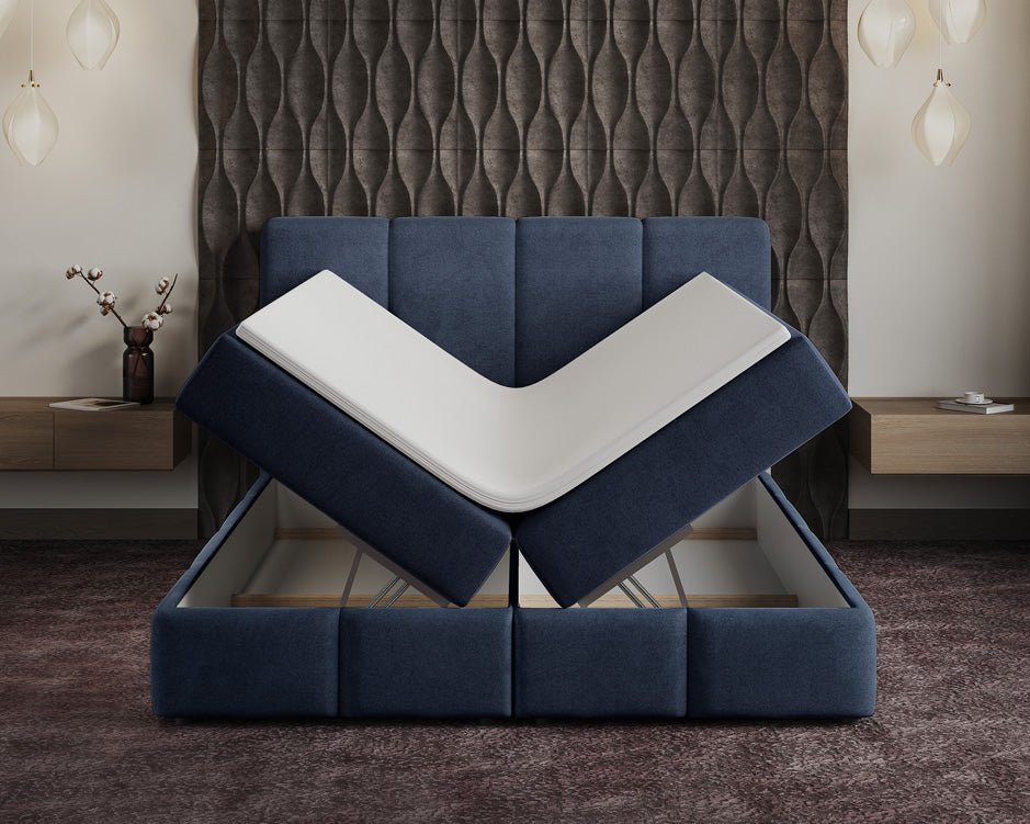 Boxspringbett Venedig Samt mit Stauraum