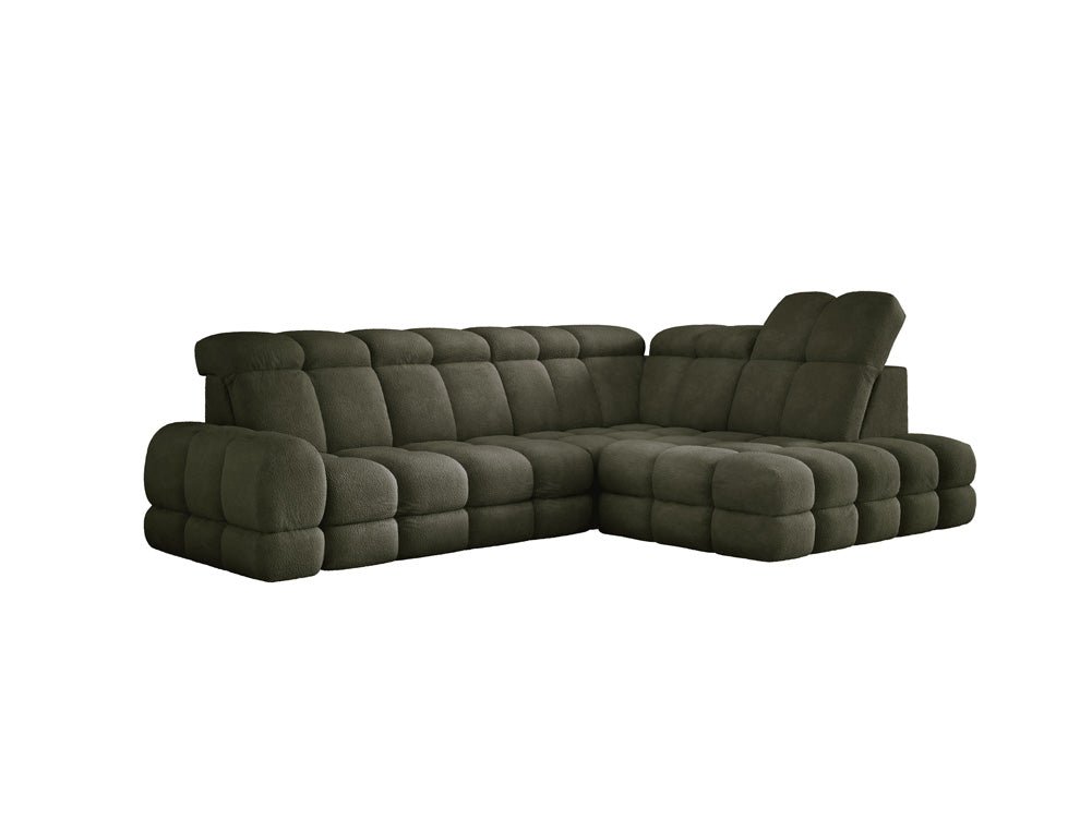 Canapé design Lima L avec fonction de couchage électrique en Bouclé