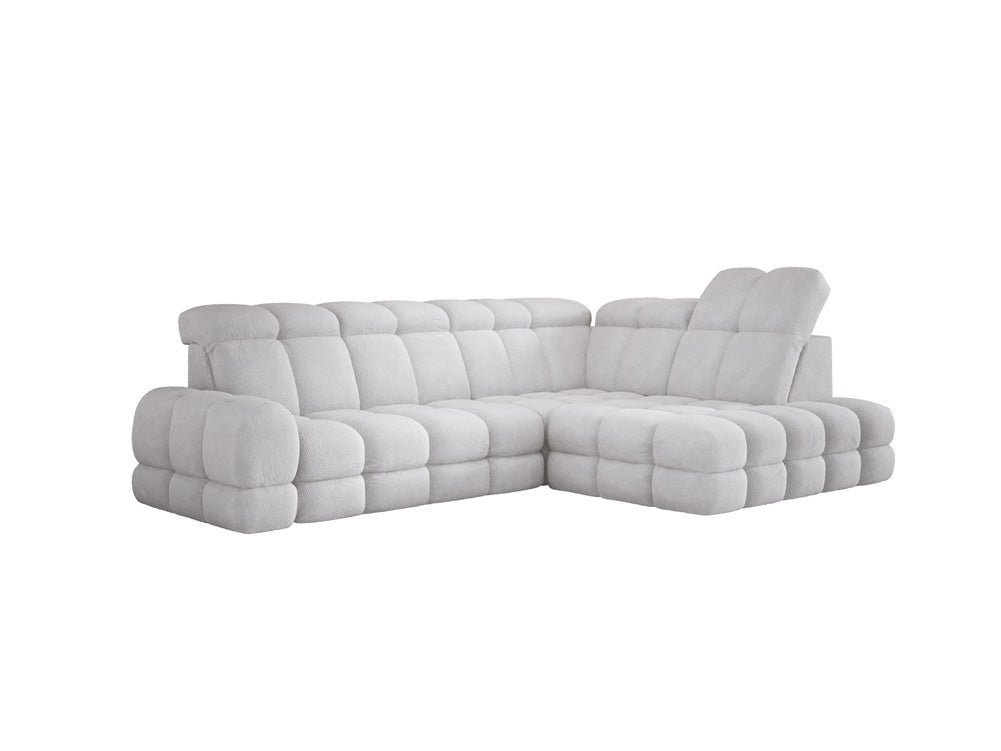 Canapé design Lima L avec fonction de couchage électrique en Bouclé