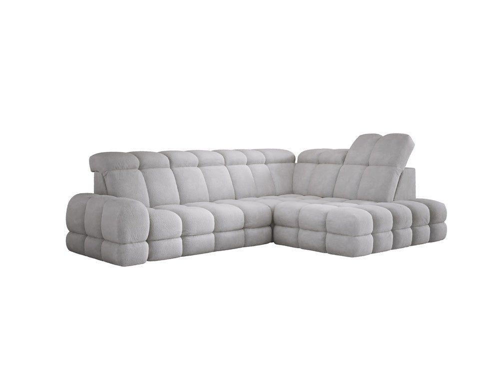 Canapé design Lima L avec fonction de couchage électrique en Bouclé