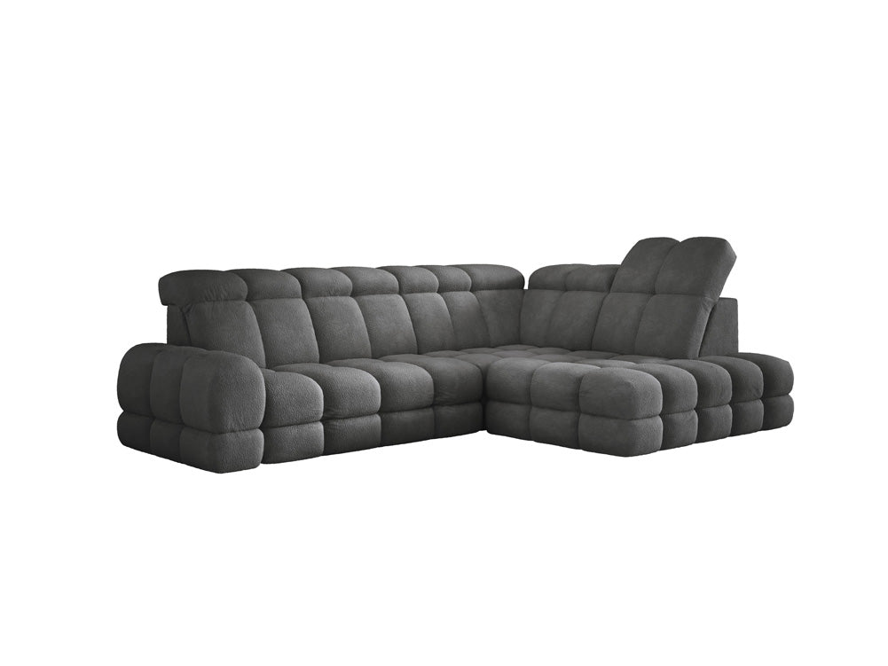 Canapé design Lima L avec fonction de couchage électrique en Bouclé