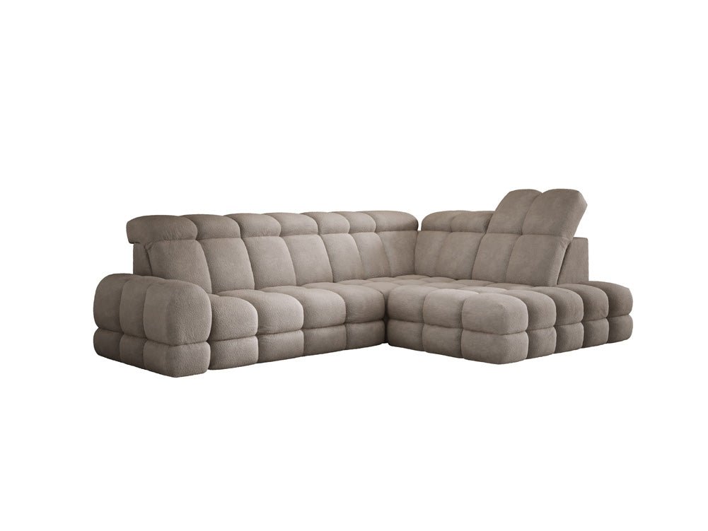 Canapé design Lima L avec fonction de couchage électrique en Bouclé