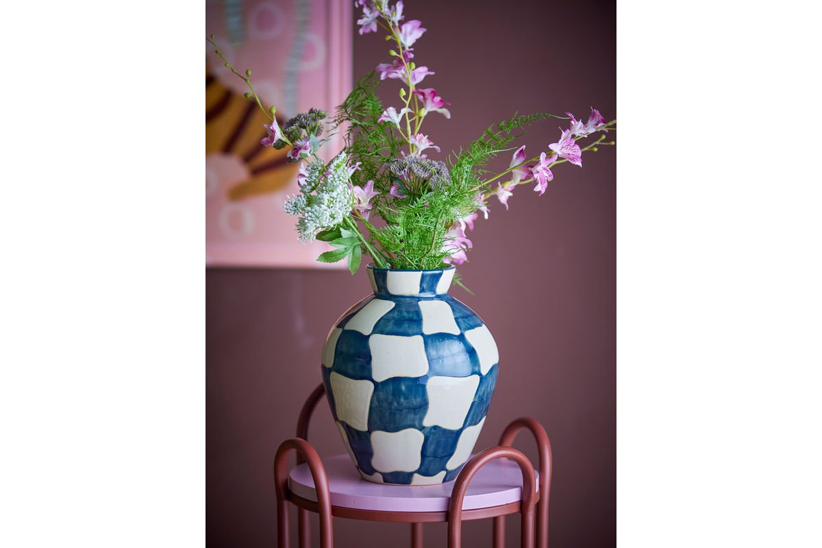 Vase Calma – Handbemaltes Grafikmuster