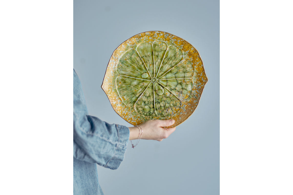 Servierplatte Verde – Steingut mit reaktiver Glasur