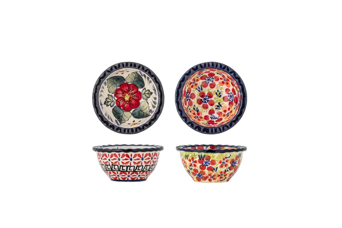 Schalen-Set „Floria“ – Buntes Steingut (2-teilig)