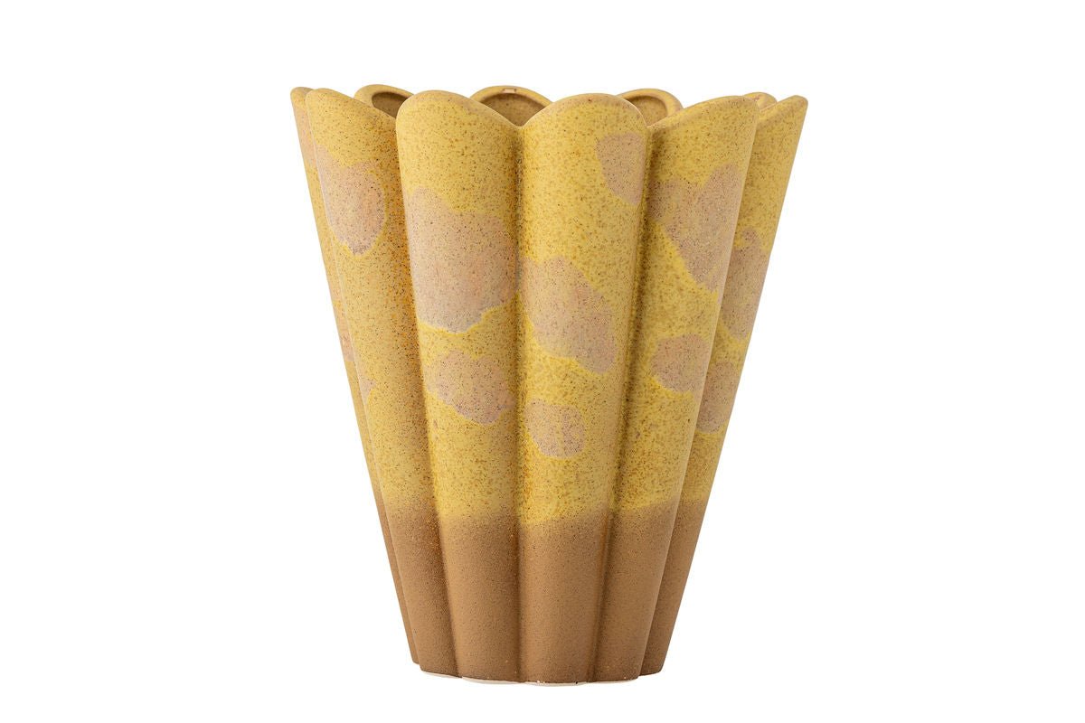 Vase „Yellow Brülé“ – aus Steingut