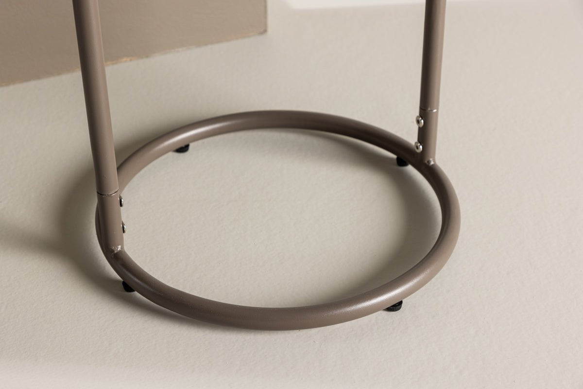 Beistelltisch Avenger – in Braun mit Glasplatte