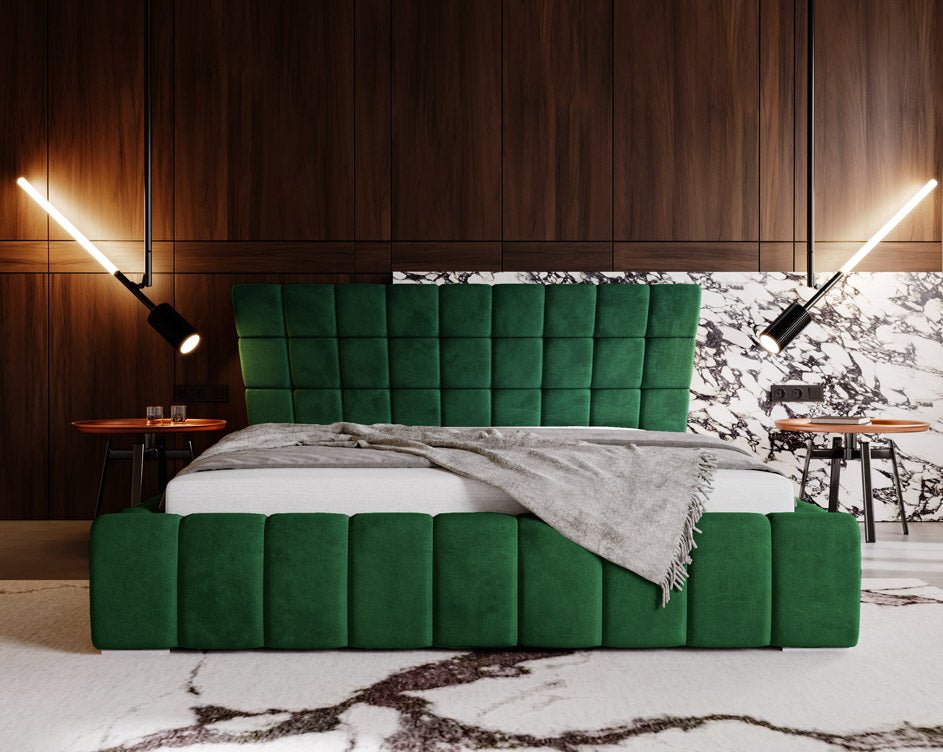 Lit design Adore en Velours avec espace de rangement
