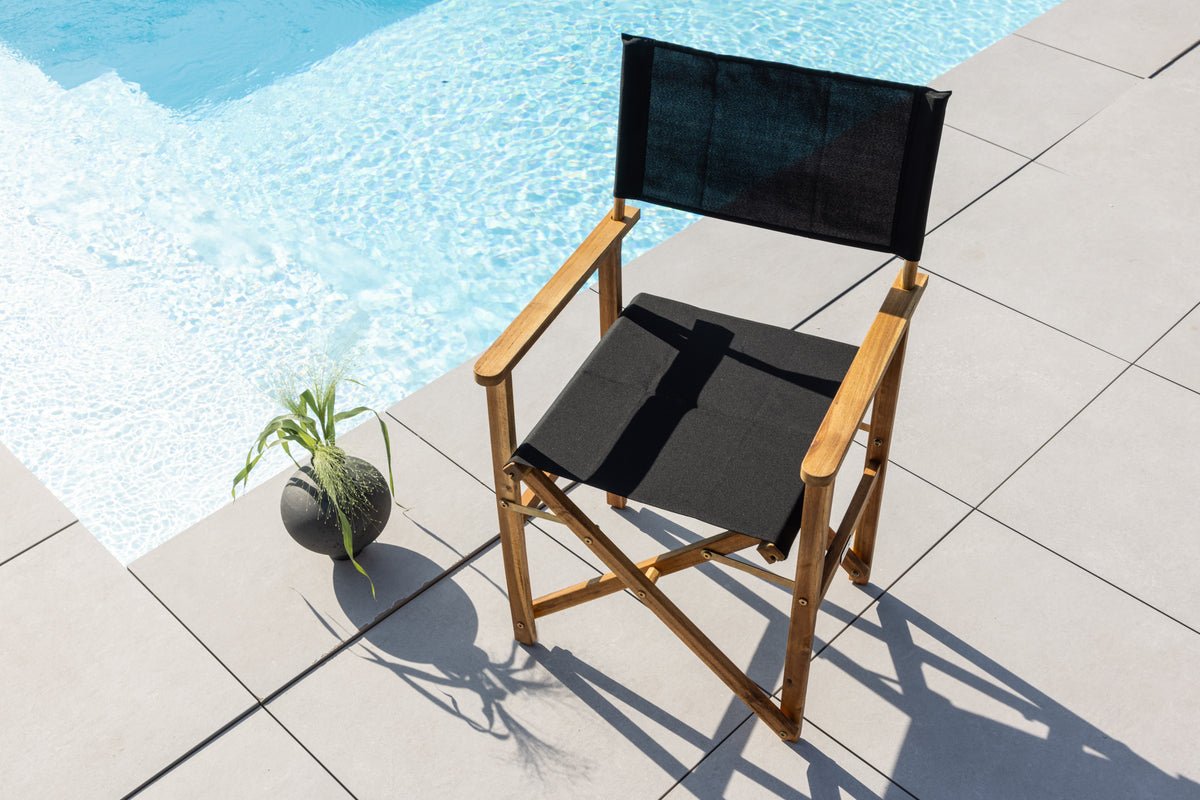 2er Set - Gartenstuhl Marlene aus Akazie/Polyester