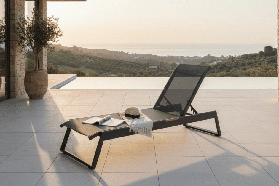 2er Set - Sonnenliege Brasilien aus Textilene und Aluminium