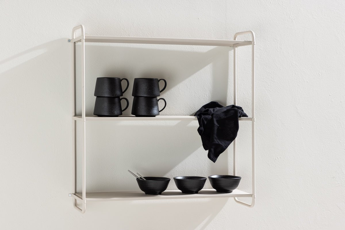 Wandregal Lyon – Wandregal in Beige oder Schwarz, klein & groß