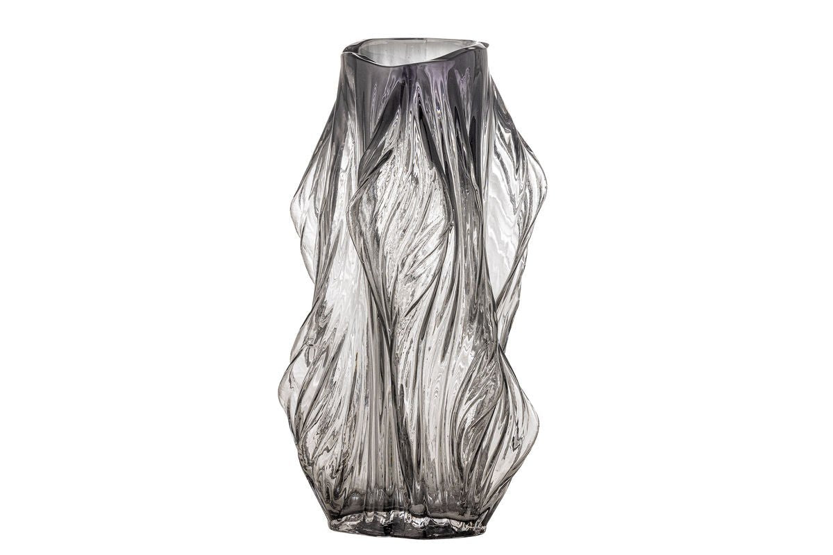 Vase „Elowen“ – Graues Glas