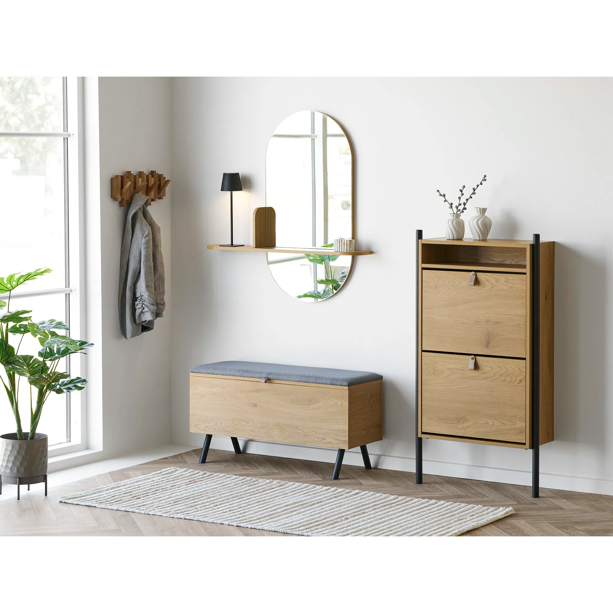 Spiegel Barco mit Ablage – Funktion & Design im Eichen-Look