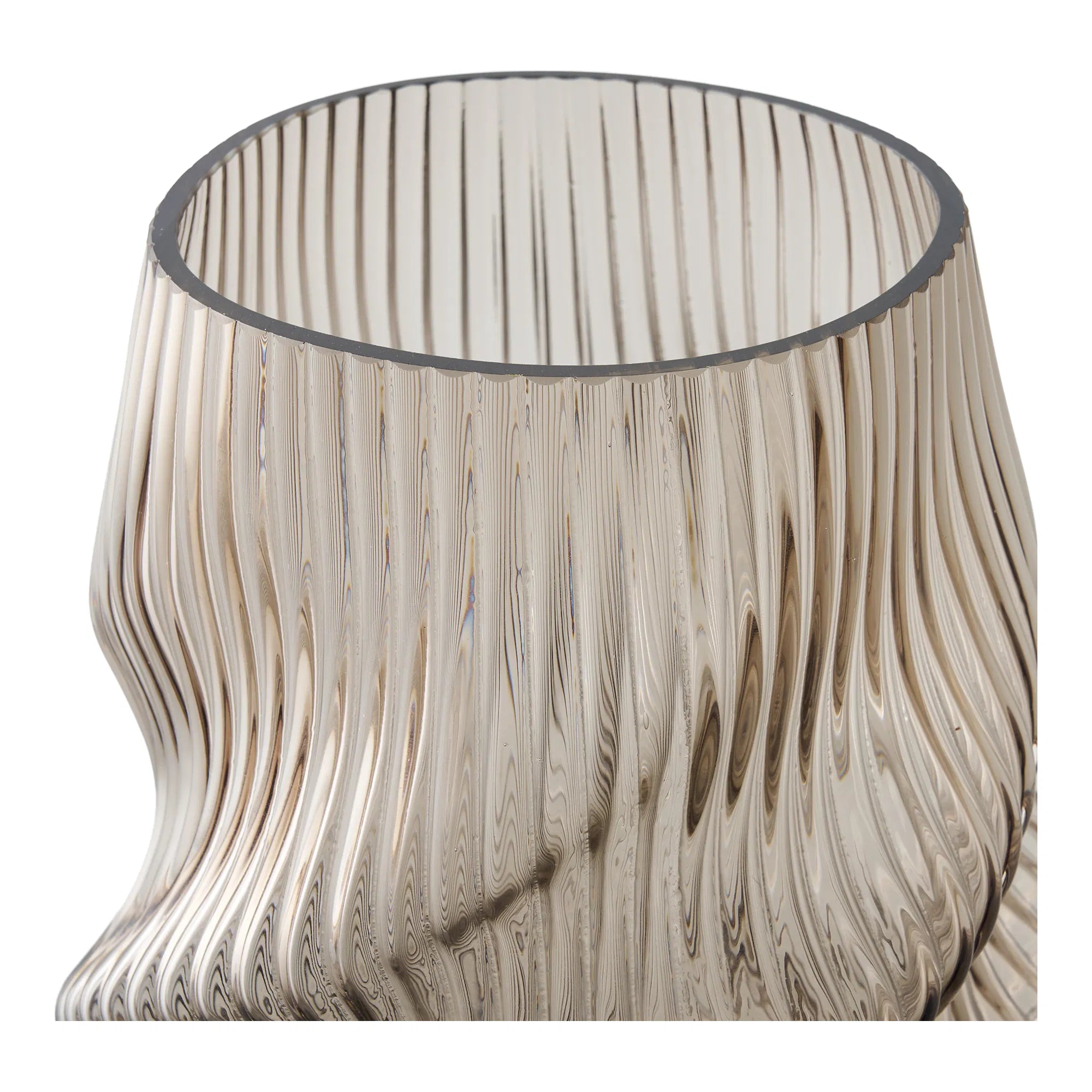 Vase Salmira - edle Glasvase in braun