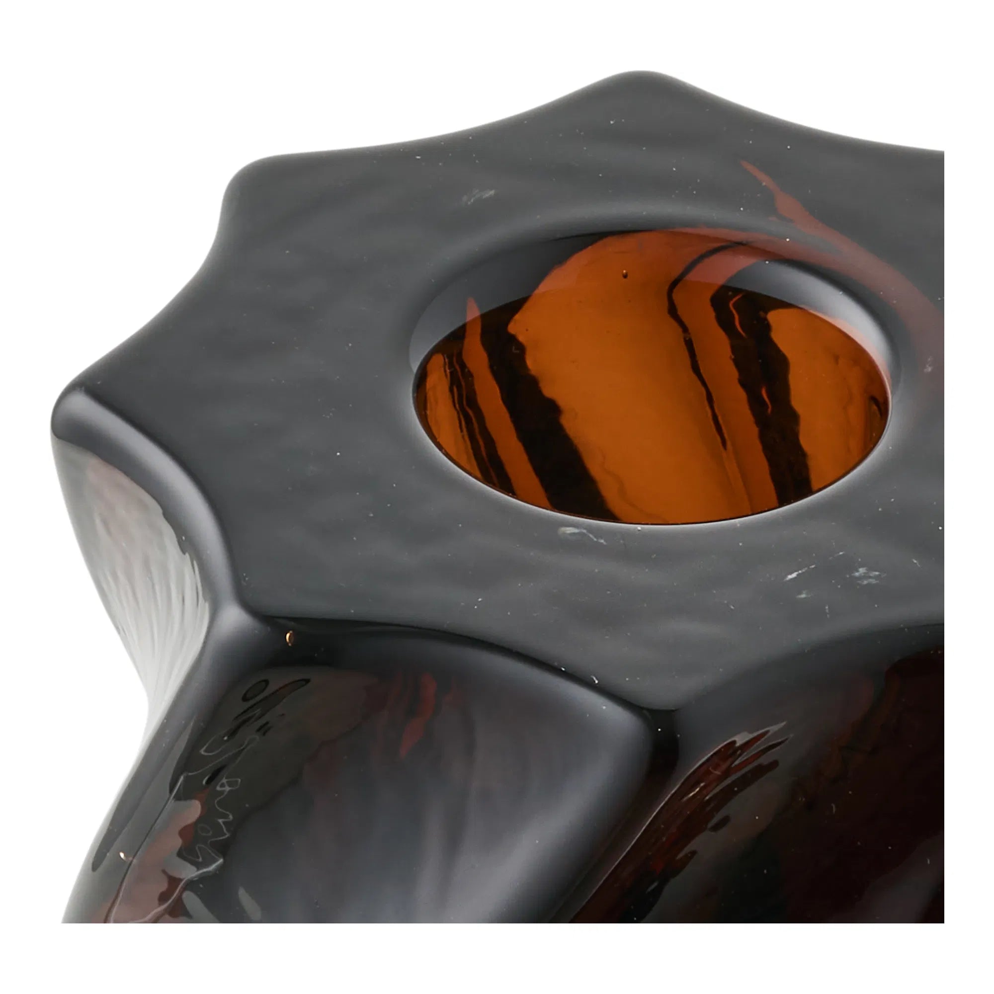 Kerzenhalter-Set „Smokaro“ – Glas in Rauchbraun (2er-Set)
