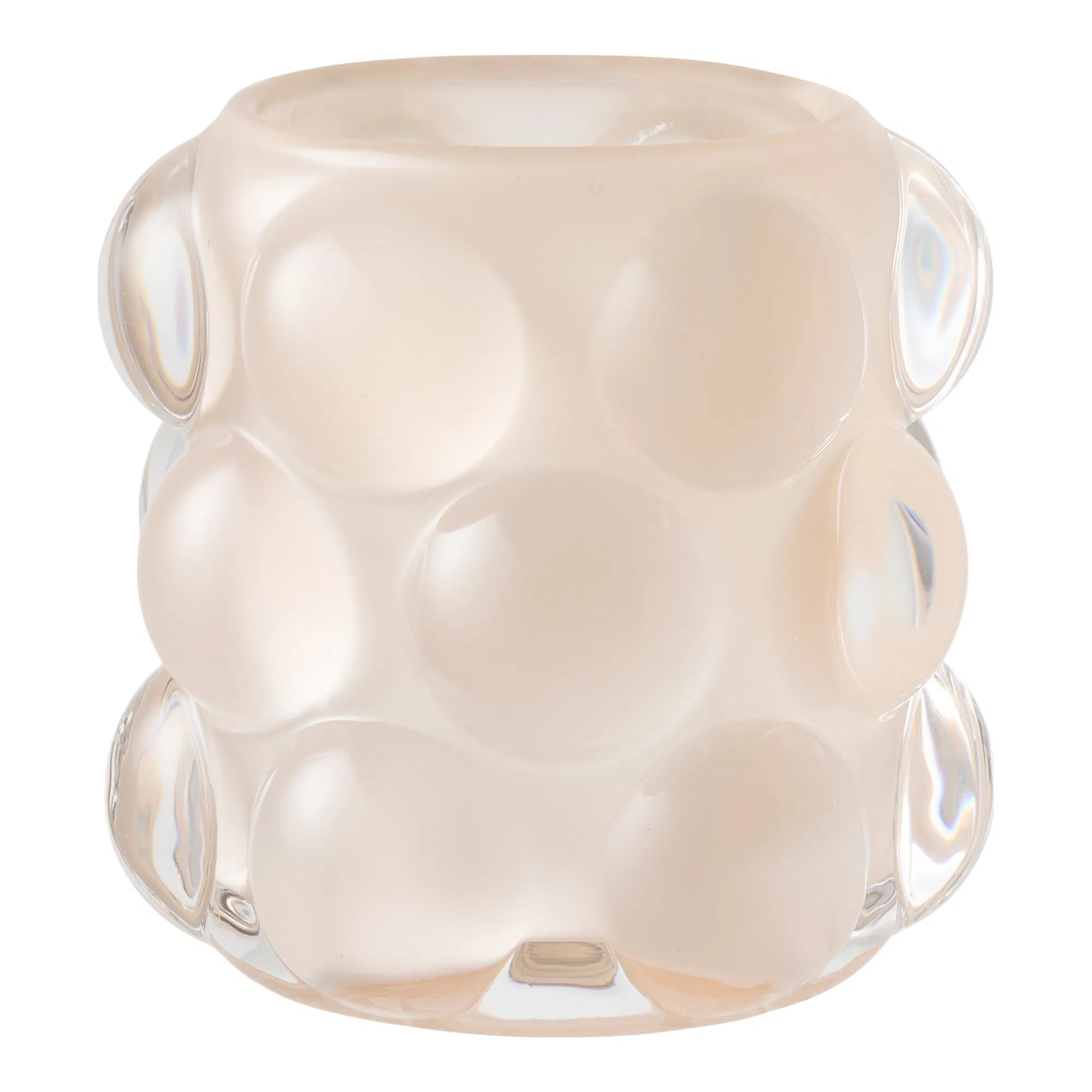 Kerzenhalter-Set „Bolla Duo“ – Glas in Beige & Grün (2er-Set)