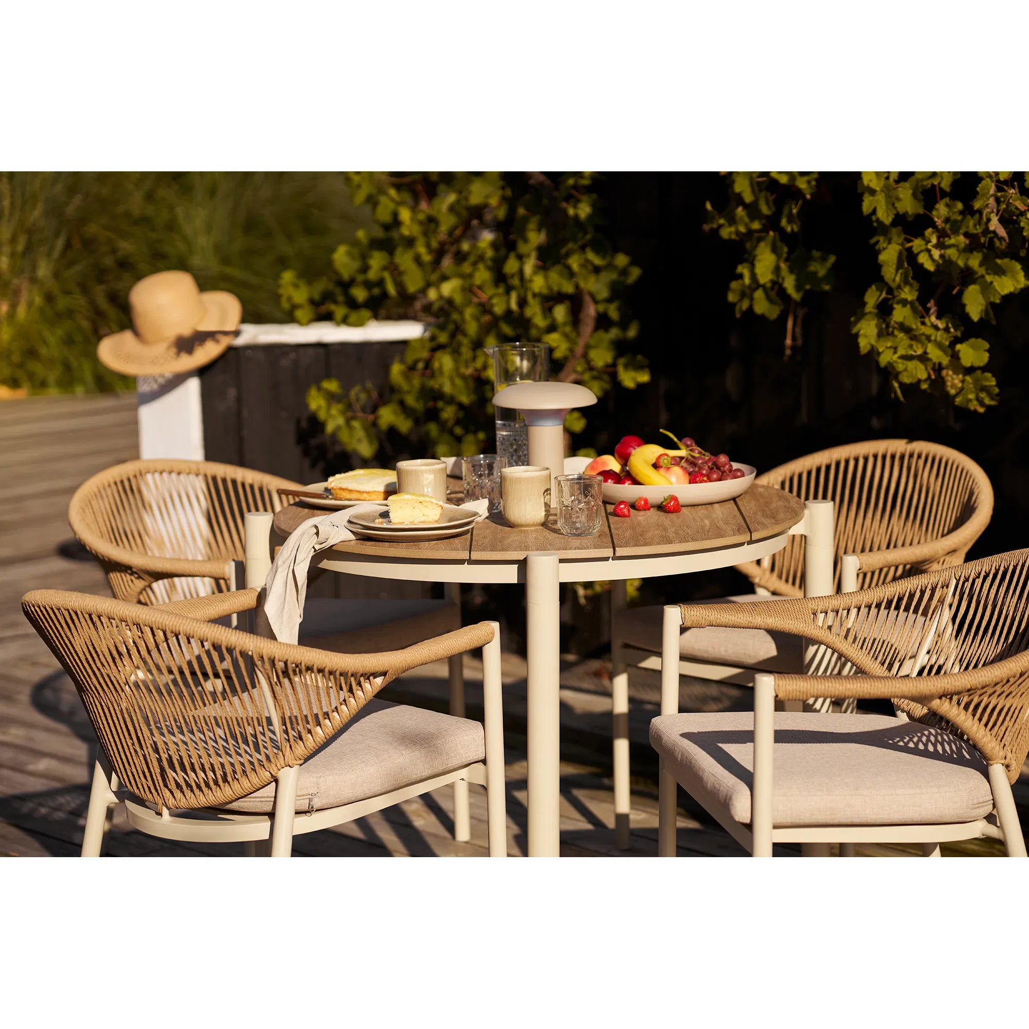 Teller Haviona – aus Steingut gefertigt in beige (4er Set)