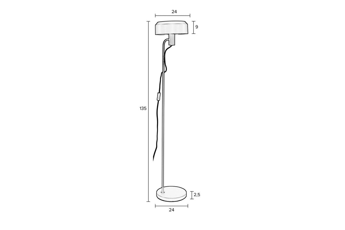 Stehlampe Landon – aus Eisen in Schwarz