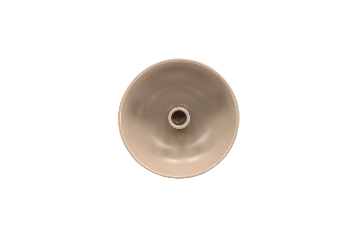 Kerzenhalter Milica - Ø18 cm aus Steinzeug in Beige