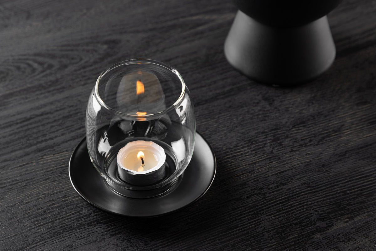 Laterne Nordlicht - Laterne aus Glas und Steinzeug