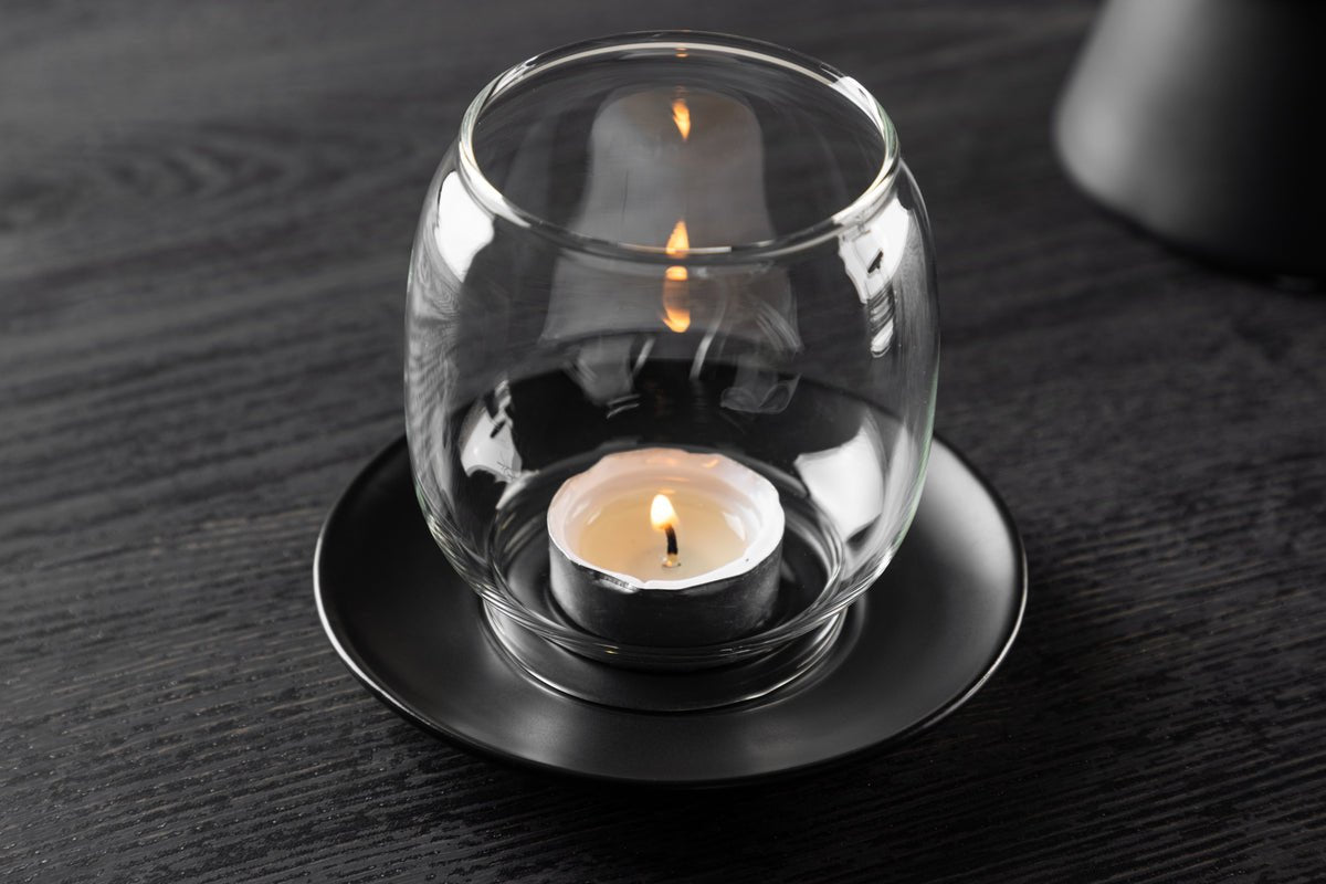 Laterne Nordlicht - Laterne aus Glas und Steinzeug