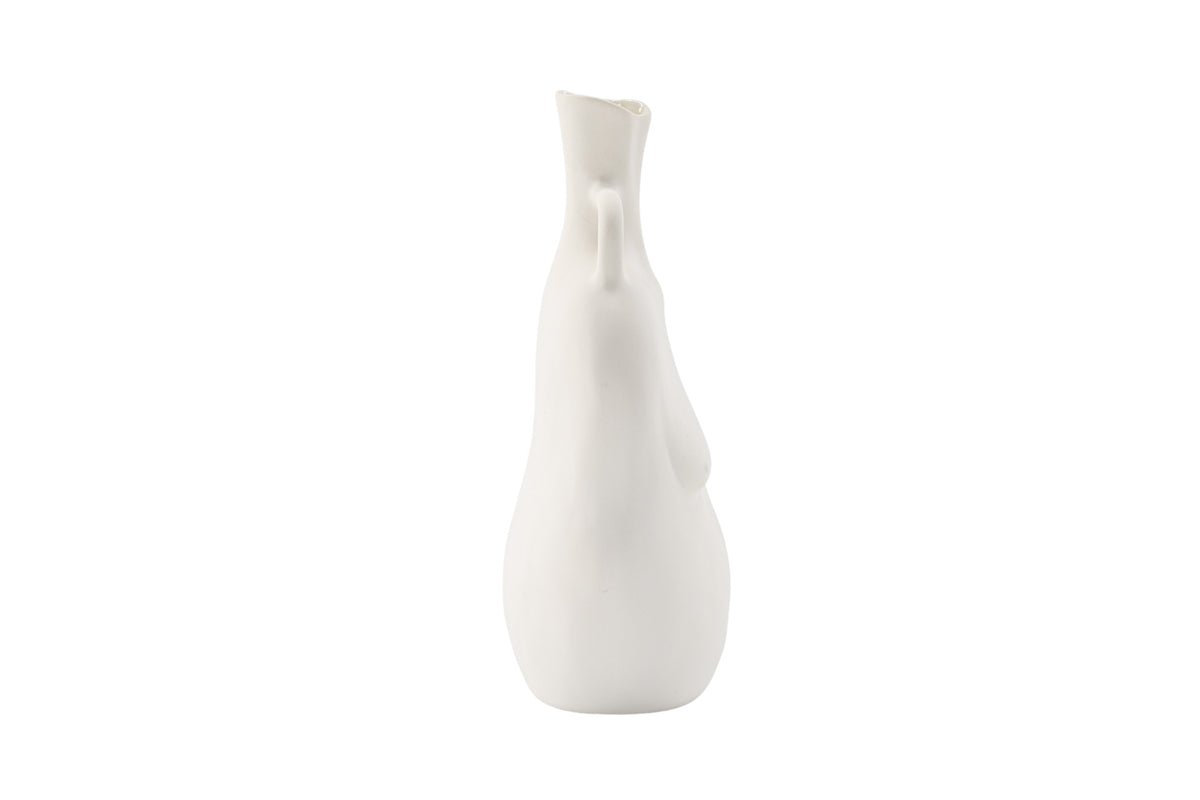 Vase Nerida 25 cm – Körperinspirierte Eleganz in Weiß & Schwarz