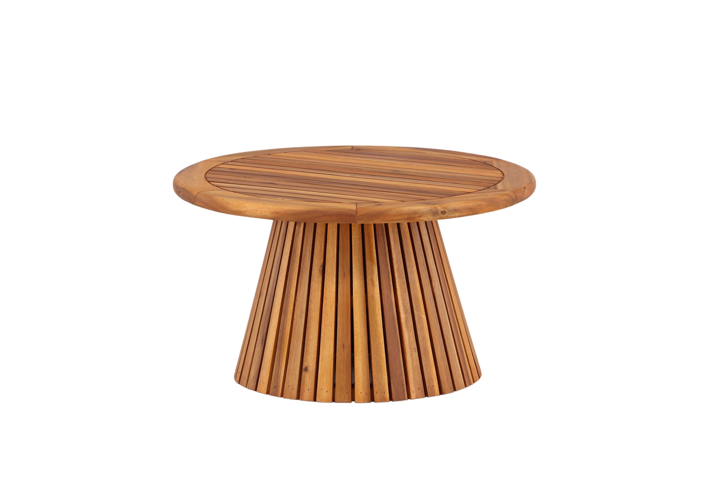 Gartentisch Hewa - Runder Beistelltisch aus Akazienholz