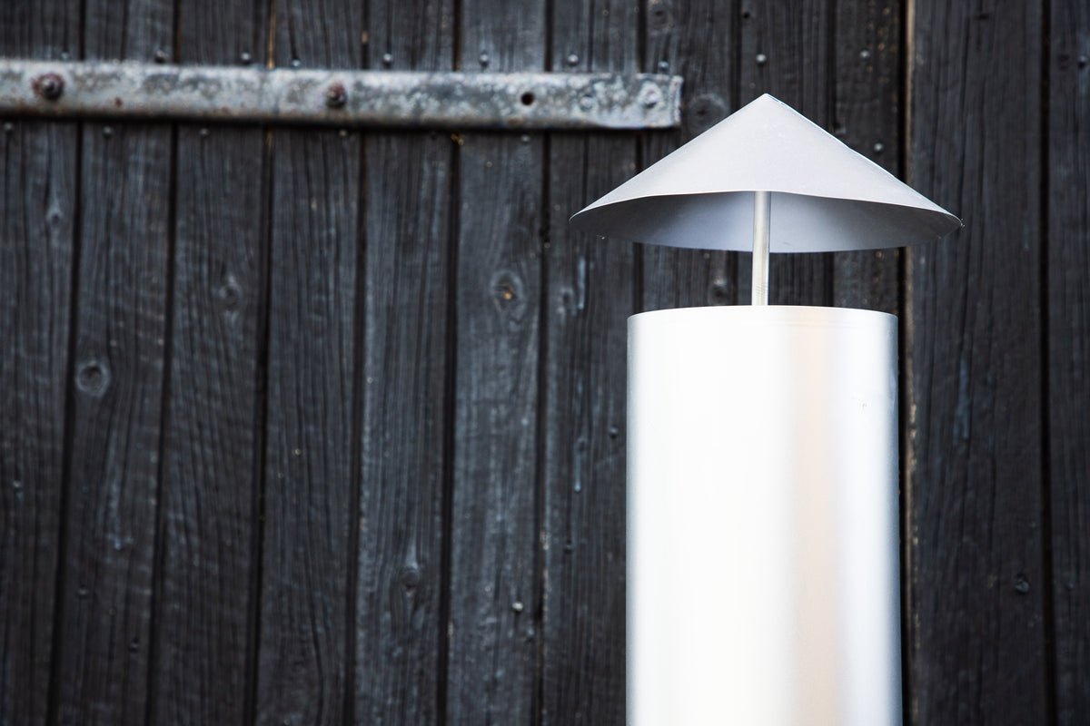 Terrassenkamin Lio - aus silberfarbenem Stahl