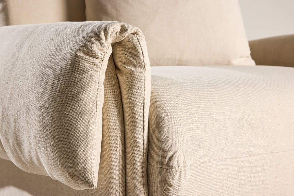 Sessel Möllner - aus Eichenholz mit Leinenbezug