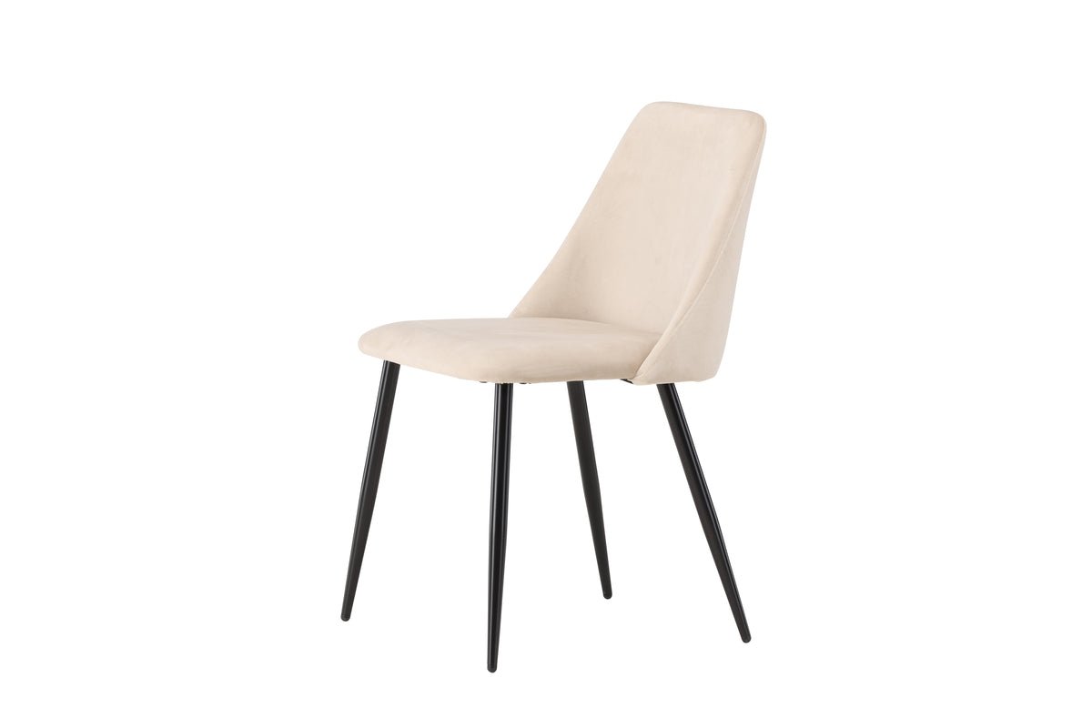 2er Set - Stuhl Liora aus weichem Polyestersamt