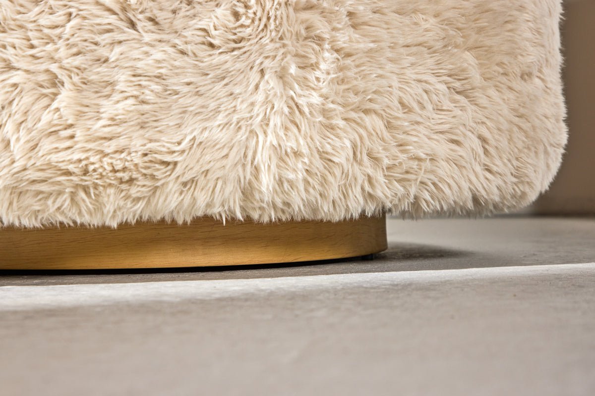 Sessel Astrid - Mit beigem Polyesterbezug