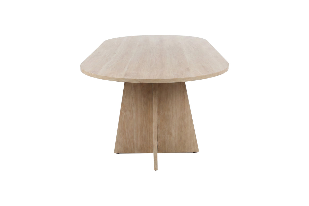 Esstisch Cazaro - ovales Design in Holzoptik