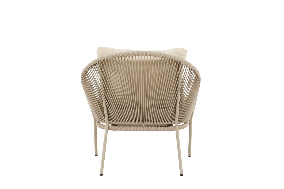 2er Set - Garten Loungesessel Orlina in Beige