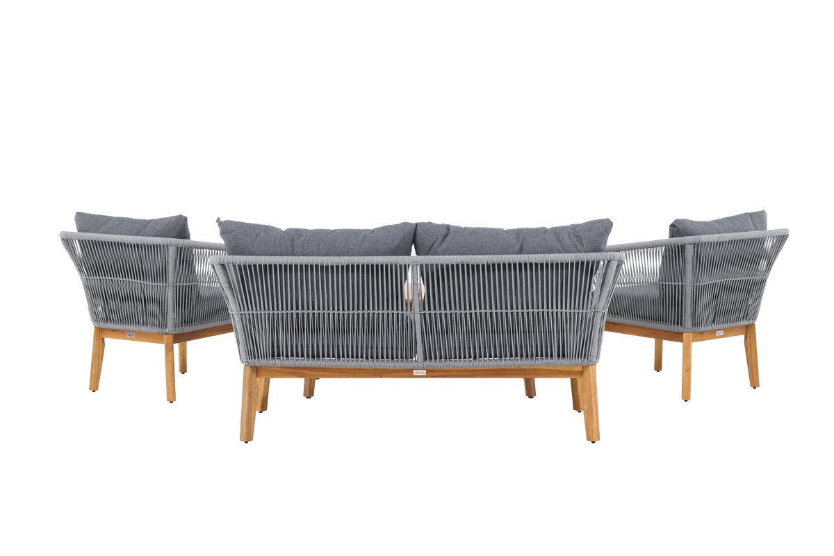 Garten Lounge Set Sorena – 4 teiliges Set in Grau