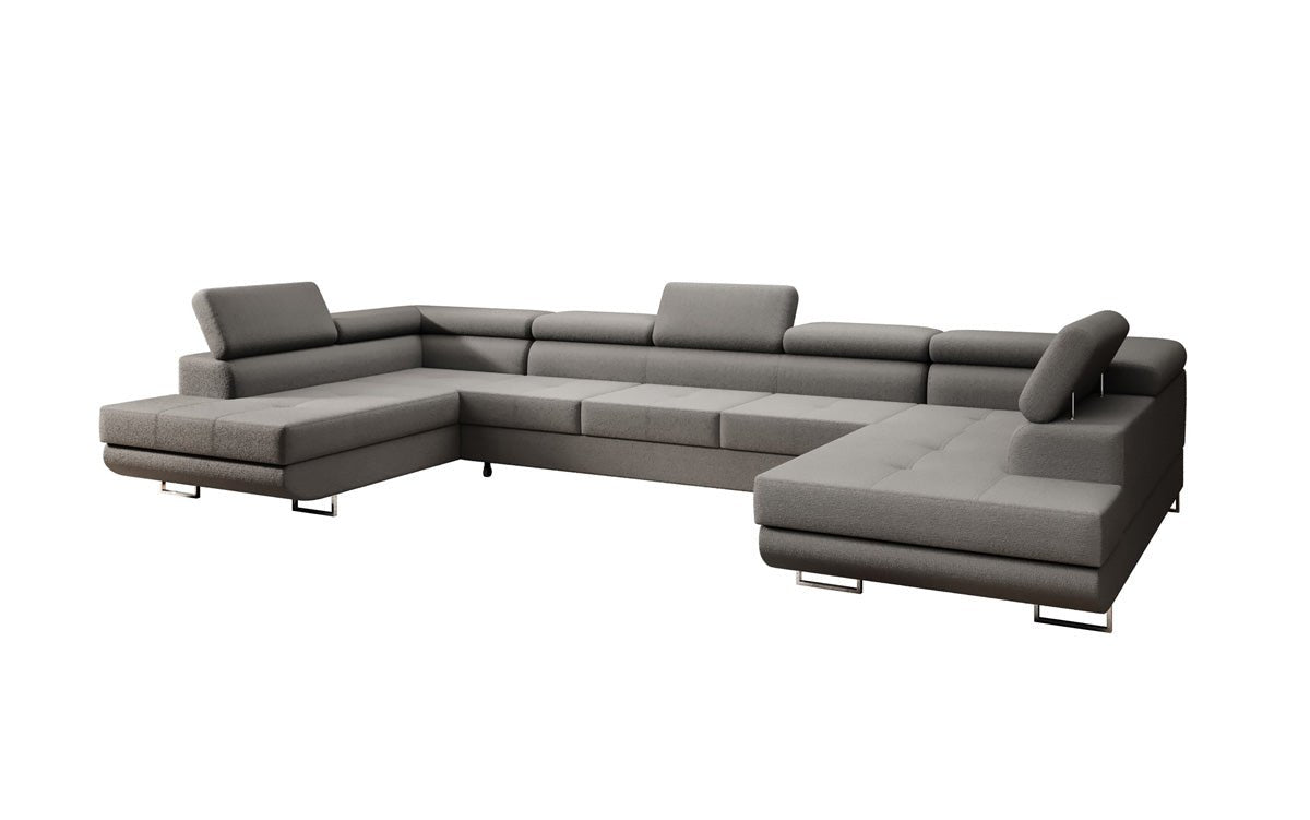 Designer Sofa Taormina mit Schlaf- und Klappfunktion in Bouclé