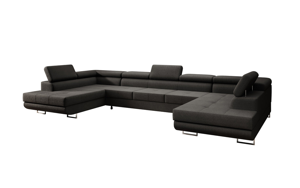 Designer Sofa Taormina mit Schlaf- und Klappfunktion in Bouclé